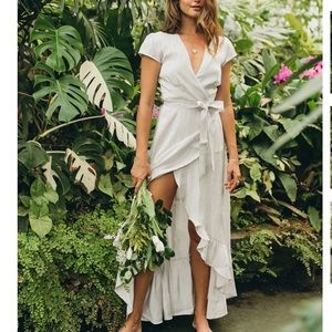 XIX PALMS Wrap Dress in Floral Print